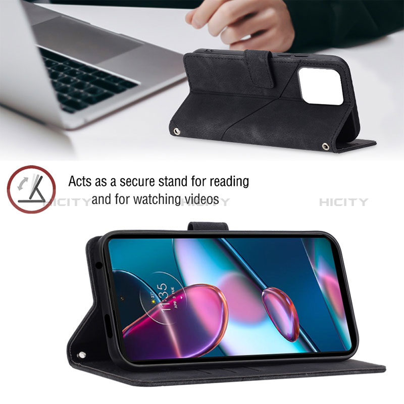 Funda de Cuero Cartera con Soporte Carcasa YB1 para Motorola Moto Edge 40 Pro 5G