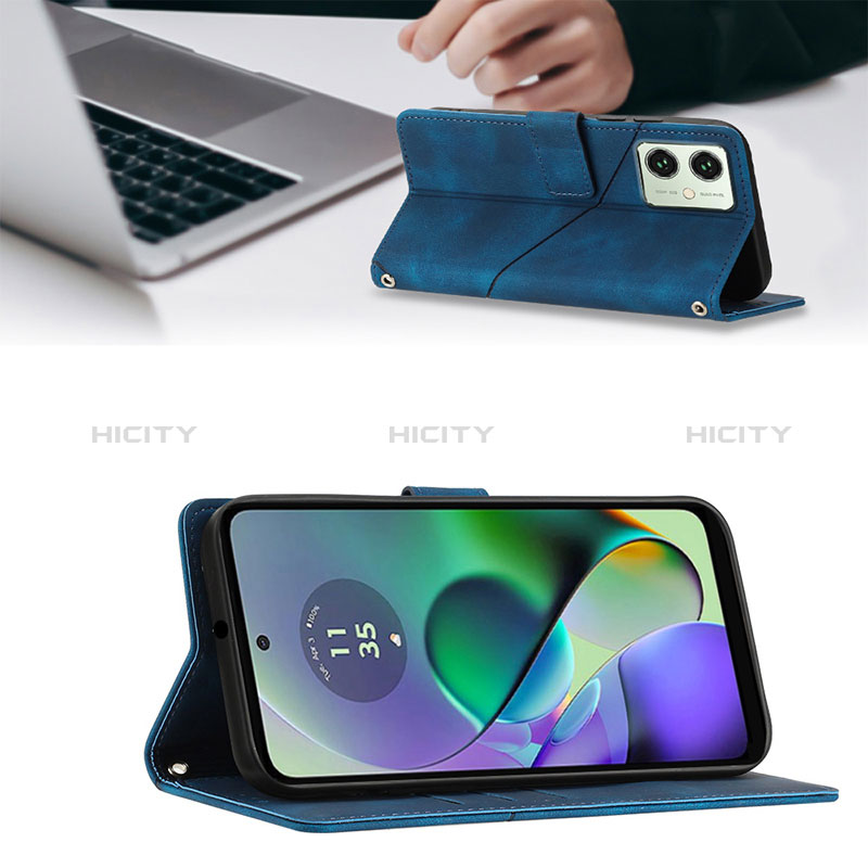 Funda de Cuero Cartera con Soporte Carcasa YB1 para Motorola Moto G54 5G