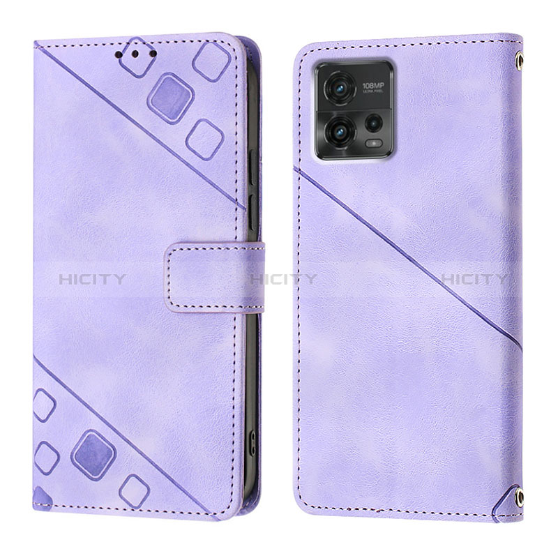 Funda de Cuero Cartera con Soporte Carcasa YB1 para Motorola Moto G72