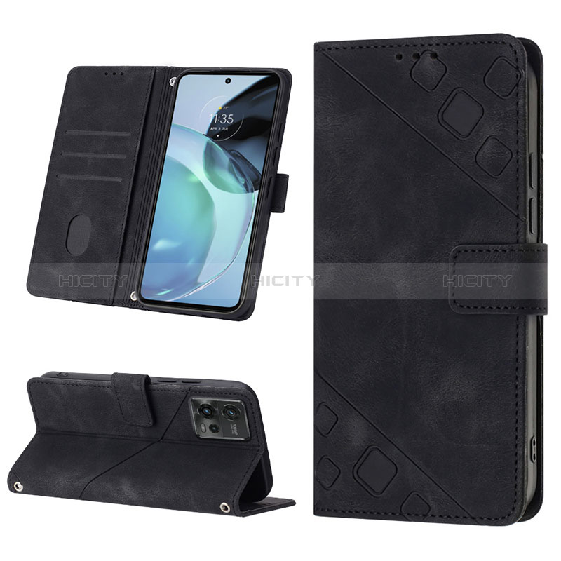 Funda de Cuero Cartera con Soporte Carcasa YB1 para Motorola Moto G72