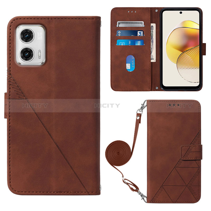 Funda de Cuero Cartera con Soporte Carcasa YB1 para Motorola Moto G73 5G