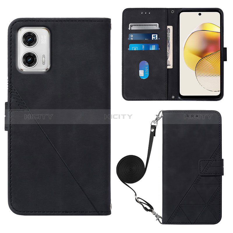 Funda de Cuero Cartera con Soporte Carcasa YB1 para Motorola Moto G73 5G