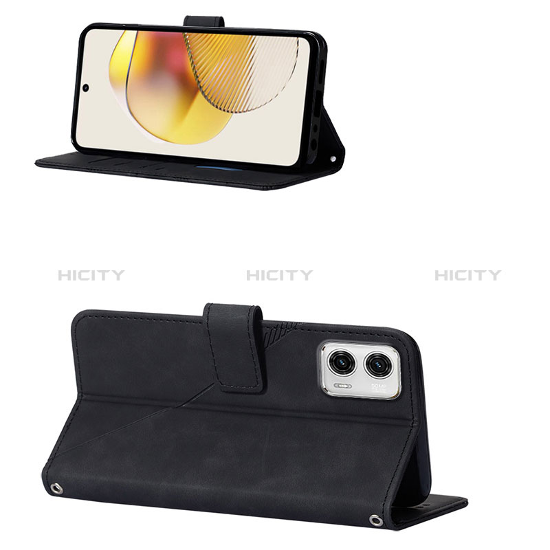 Funda de Cuero Cartera con Soporte Carcasa YB1 para Motorola Moto G73 5G