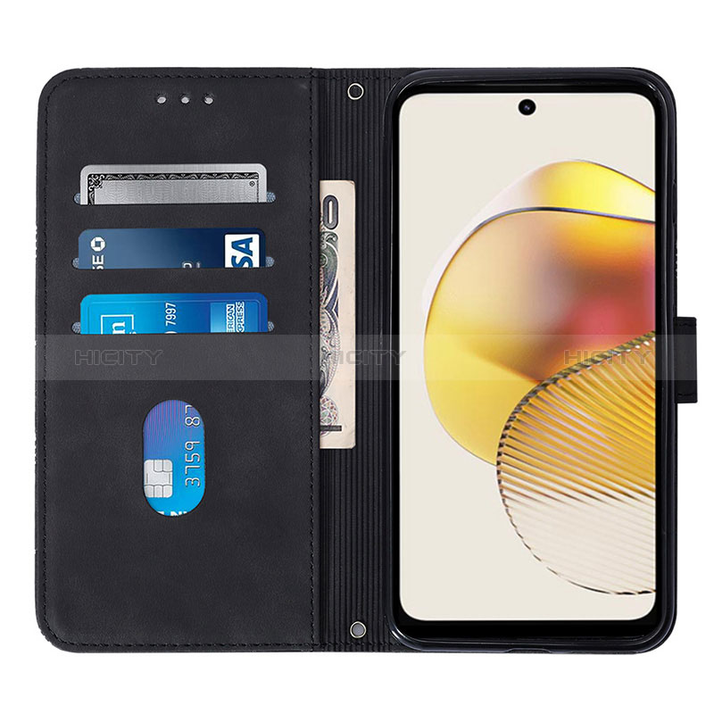 Funda de Cuero Cartera con Soporte Carcasa YB1 para Motorola Moto G73 5G