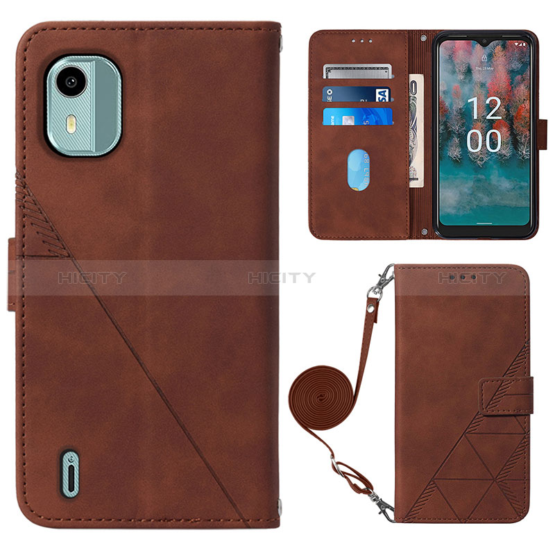 Funda de Cuero Cartera con Soporte Carcasa YB1 para Nokia C12 Pro