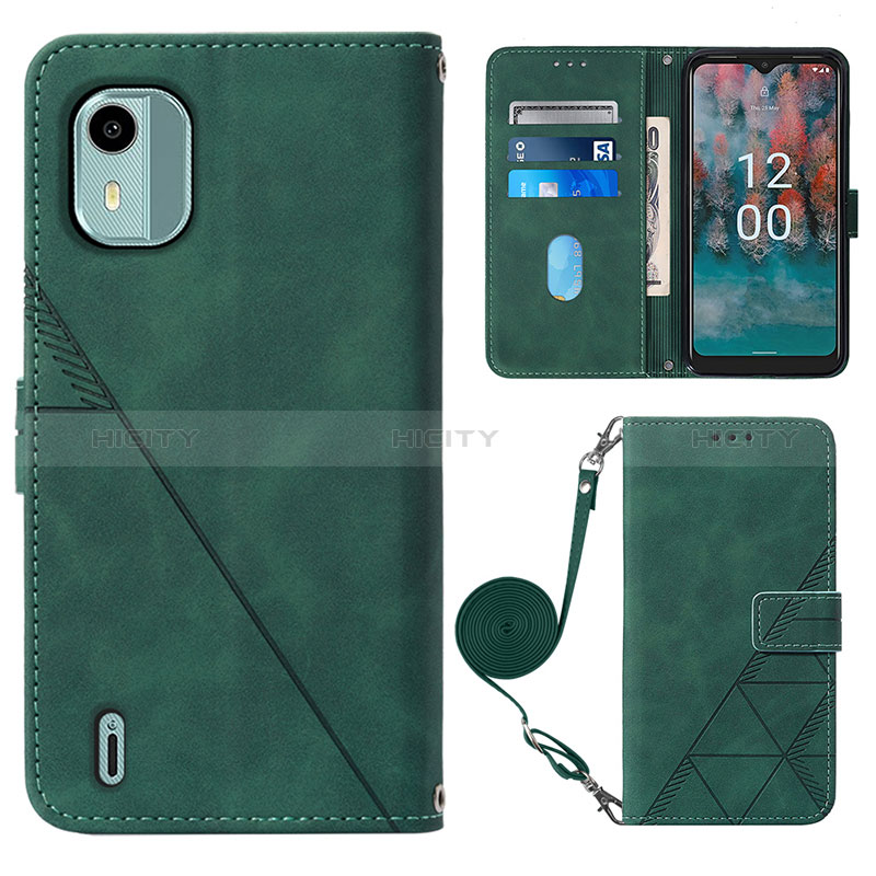 Funda de Cuero Cartera con Soporte Carcasa YB1 para Nokia C12 Pro