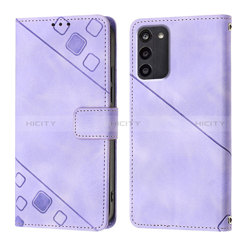 Funda de Cuero Cartera con Soporte Carcasa YB1 para Nokia G100 Morado