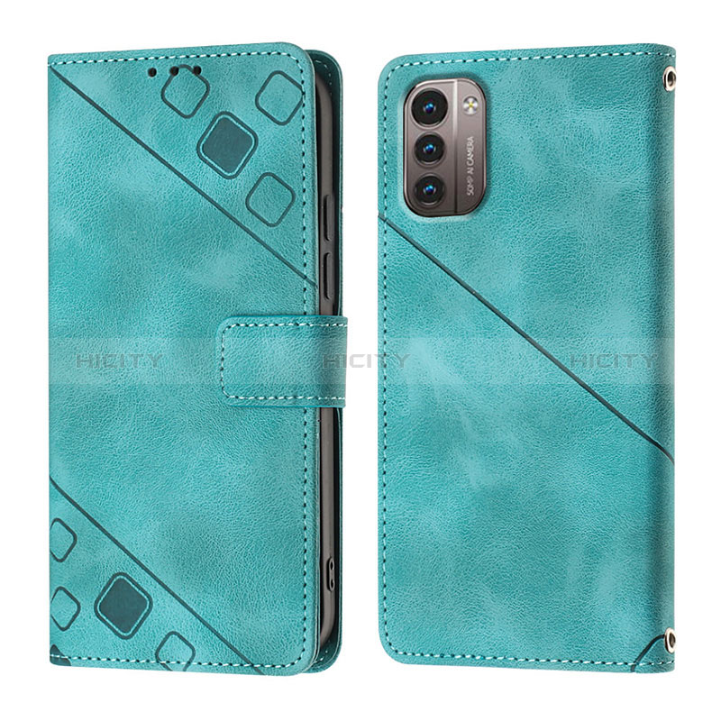 Funda de Cuero Cartera con Soporte Carcasa YB1 para Nokia G11 Verde