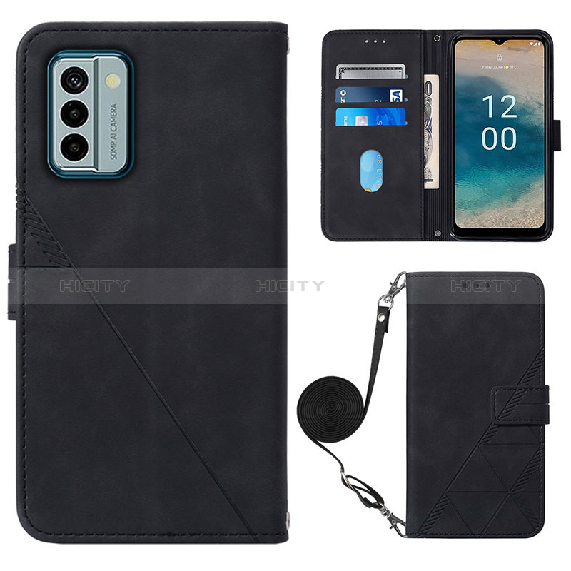 Funda de Cuero Cartera con Soporte Carcasa YB1 para Nokia G22 Negro