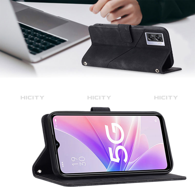 Funda de Cuero Cartera con Soporte Carcasa YB1 para Oppo A77 5G