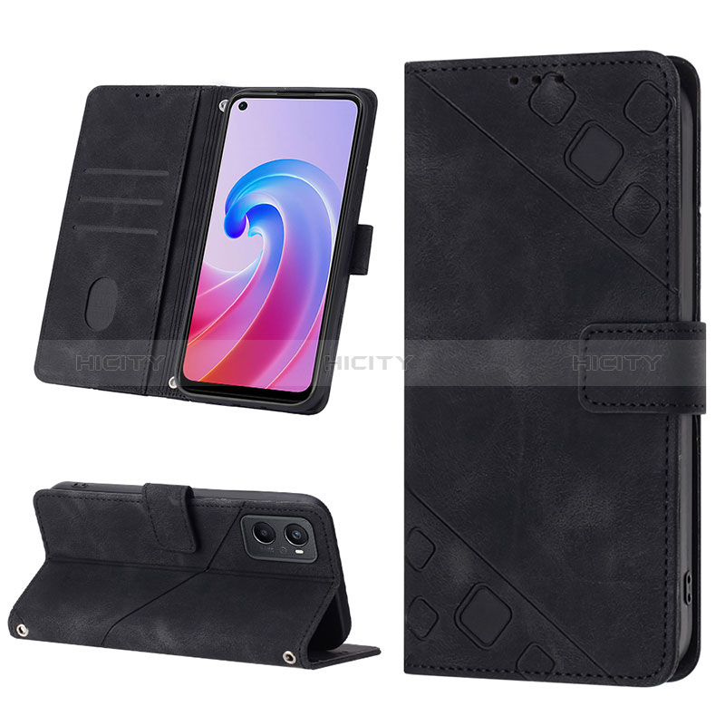 Funda de Cuero Cartera con Soporte Carcasa YB1 para Oppo A96 4G