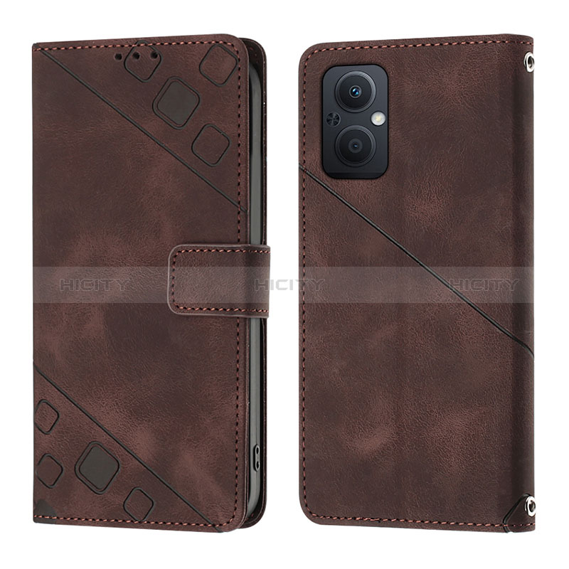 Funda de Cuero Cartera con Soporte Carcasa YB1 para Oppo A96 5G