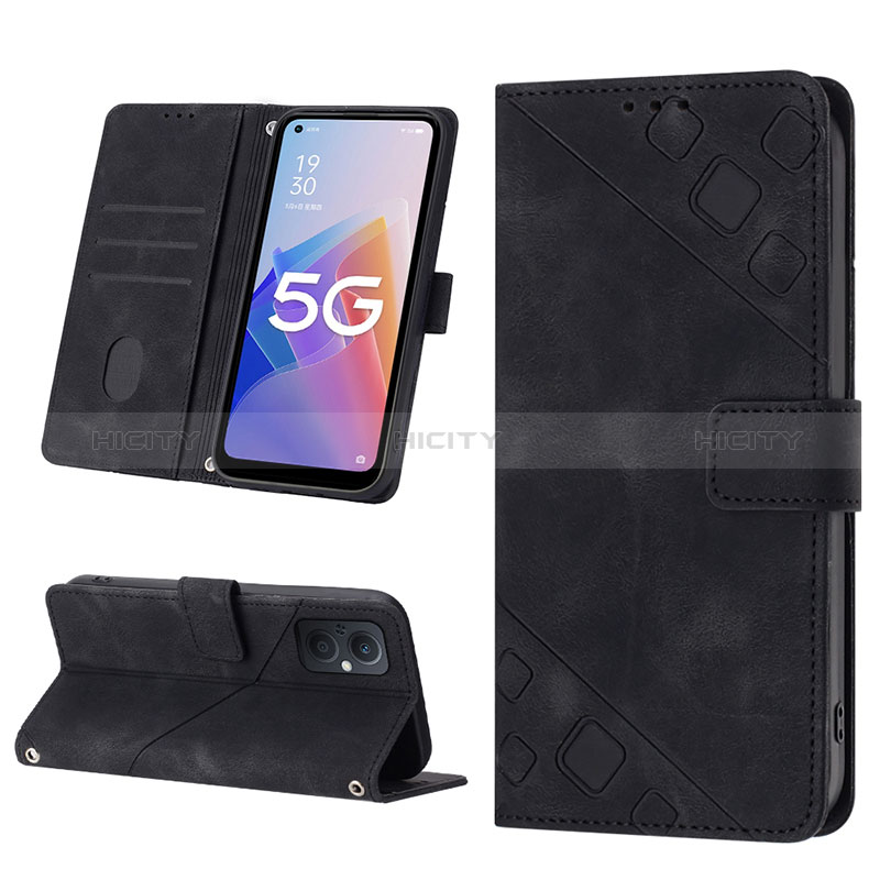 Funda de Cuero Cartera con Soporte Carcasa YB1 para Oppo A96 5G