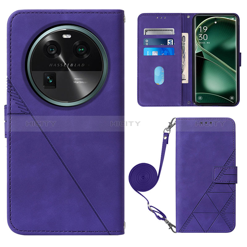 Funda de Cuero Cartera con Soporte Carcasa YB1 para Oppo Find X6 5G