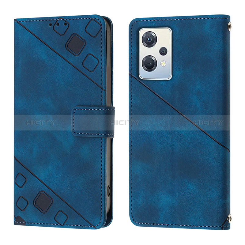 Funda de Cuero Cartera con Soporte Carcasa YB1 para Oppo K10X 5G Azul