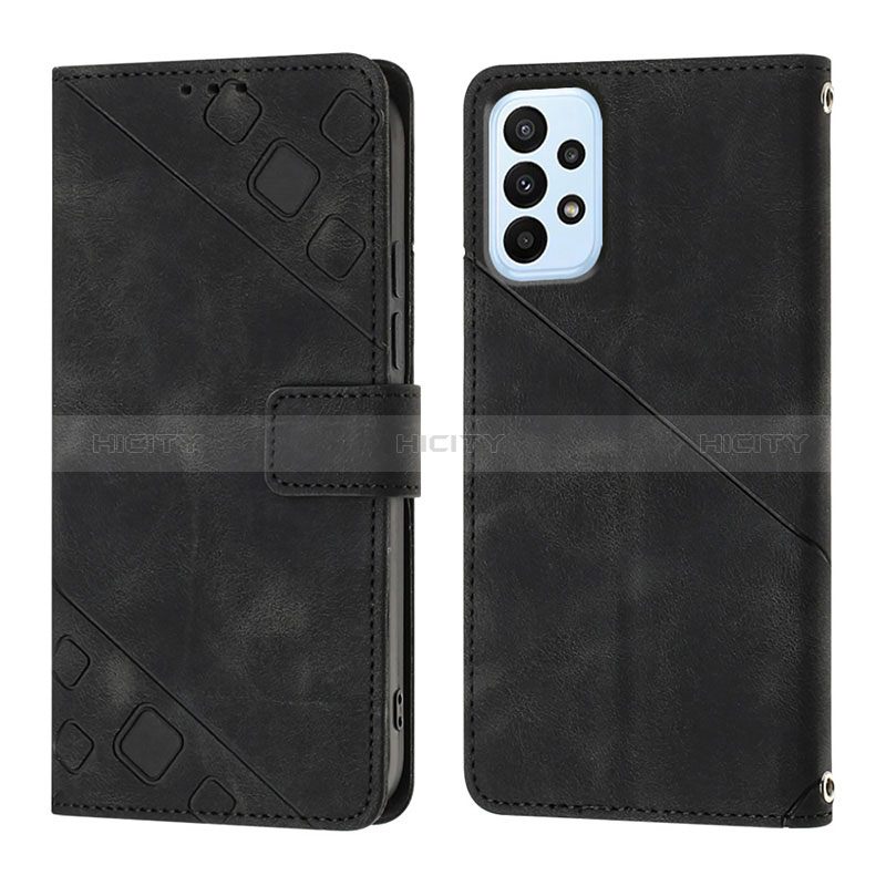 Funda de Cuero Cartera con Soporte Carcasa YB1 para Samsung Galaxy A13 4G Negro