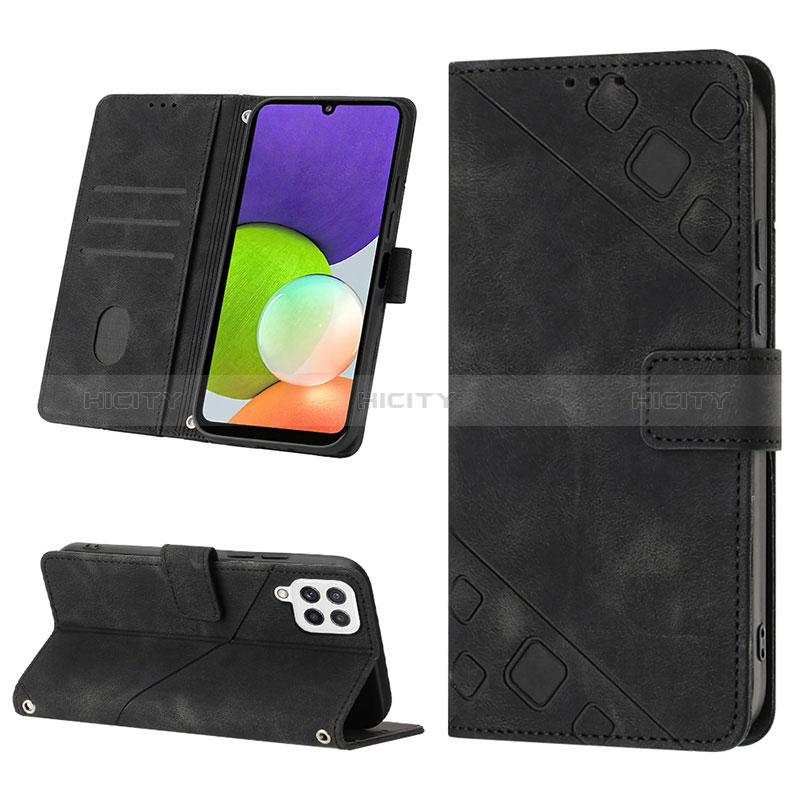 Funda de Cuero Cartera con Soporte Carcasa YB1 para Samsung Galaxy A22 4G