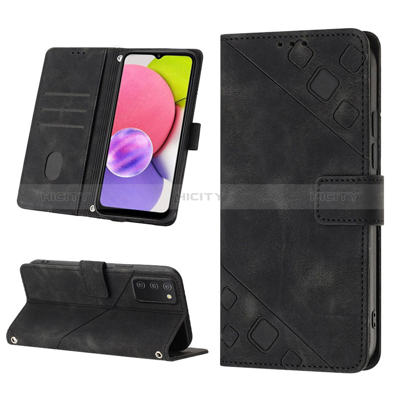 Funda de Cuero Cartera con Soporte Carcasa YB1 para Samsung Galaxy M02s