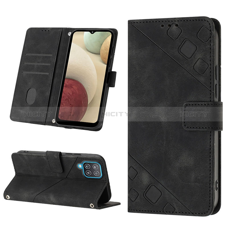 Funda de Cuero Cartera con Soporte Carcasa YB1 para Samsung Galaxy M12