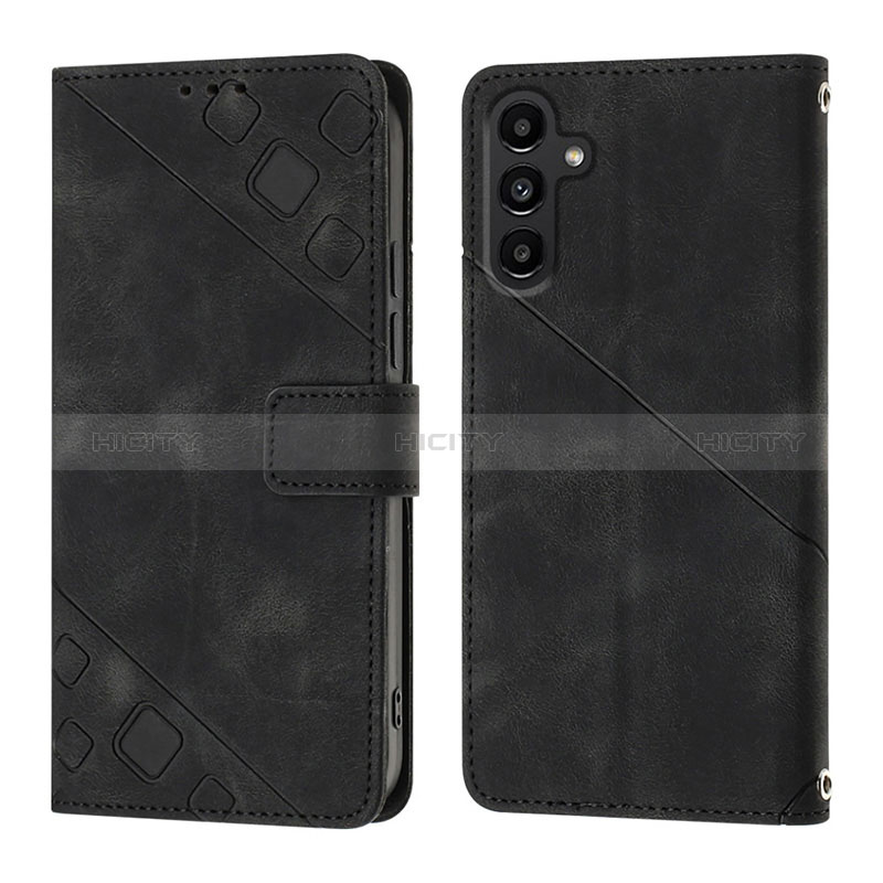 Funda de Cuero Cartera con Soporte Carcasa YB1 para Samsung Galaxy M44 5G Negro