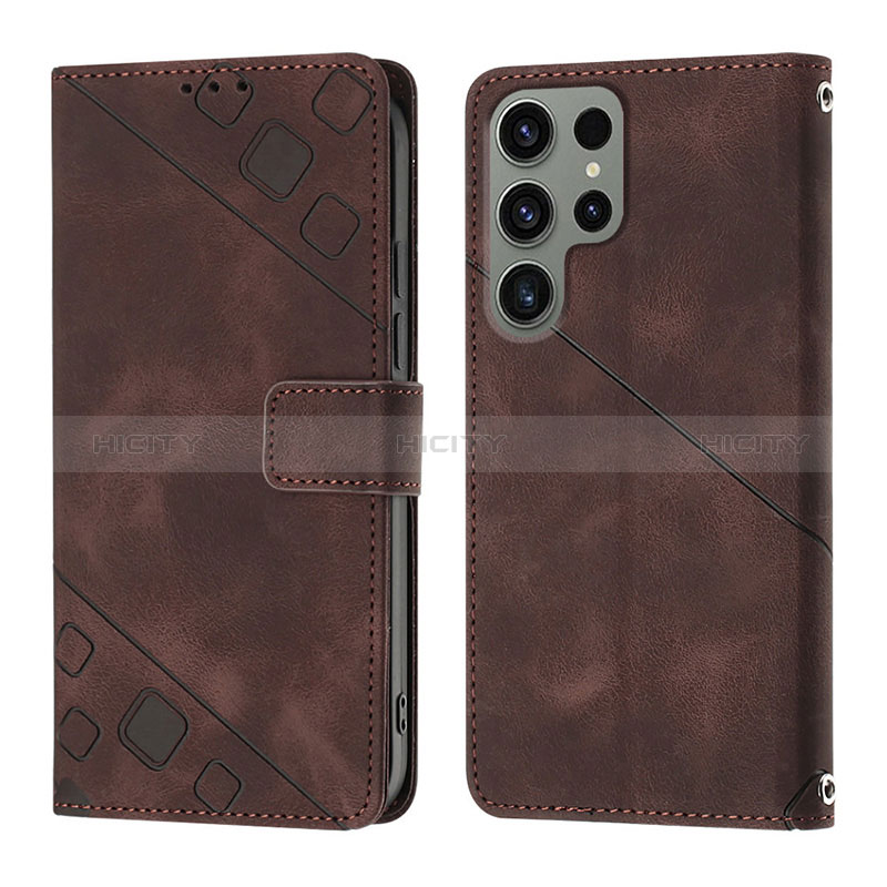 Funda de Cuero Cartera con Soporte Carcasa YB1 para Samsung Galaxy S23 Ultra 5G