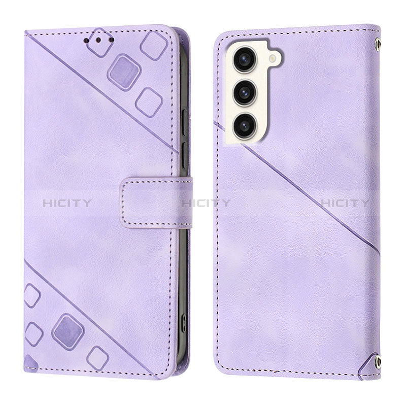 Funda de Cuero Cartera con Soporte Carcasa YB1 para Samsung Galaxy S24 5G Purpura Claro