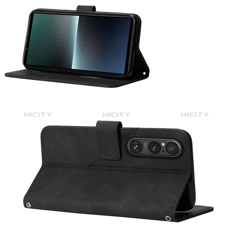 Funda de Cuero Cartera con Soporte Carcasa YB1 para Sony Xperia 1 V