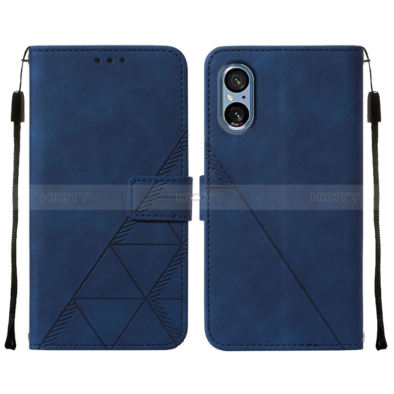 Funda de Cuero Cartera con Soporte Carcasa YB1 para Sony Xperia 5 V