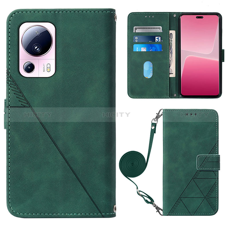 Funda de Cuero Cartera con Soporte Carcasa YB1 para Xiaomi Mi 13 Lite 5G Verde