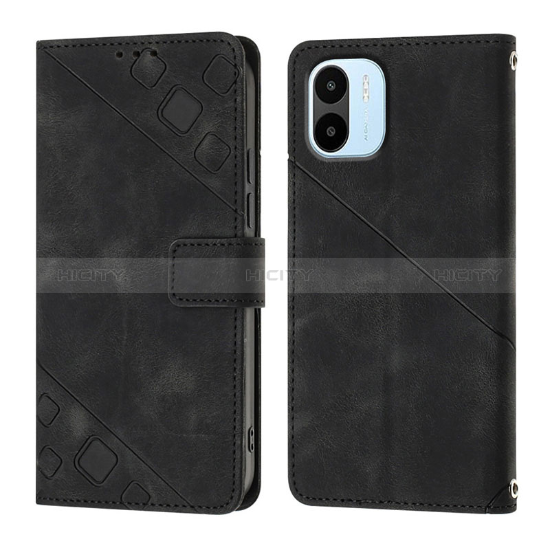 Funda de Cuero Cartera con Soporte Carcasa YB1 para Xiaomi Redmi A1 Negro