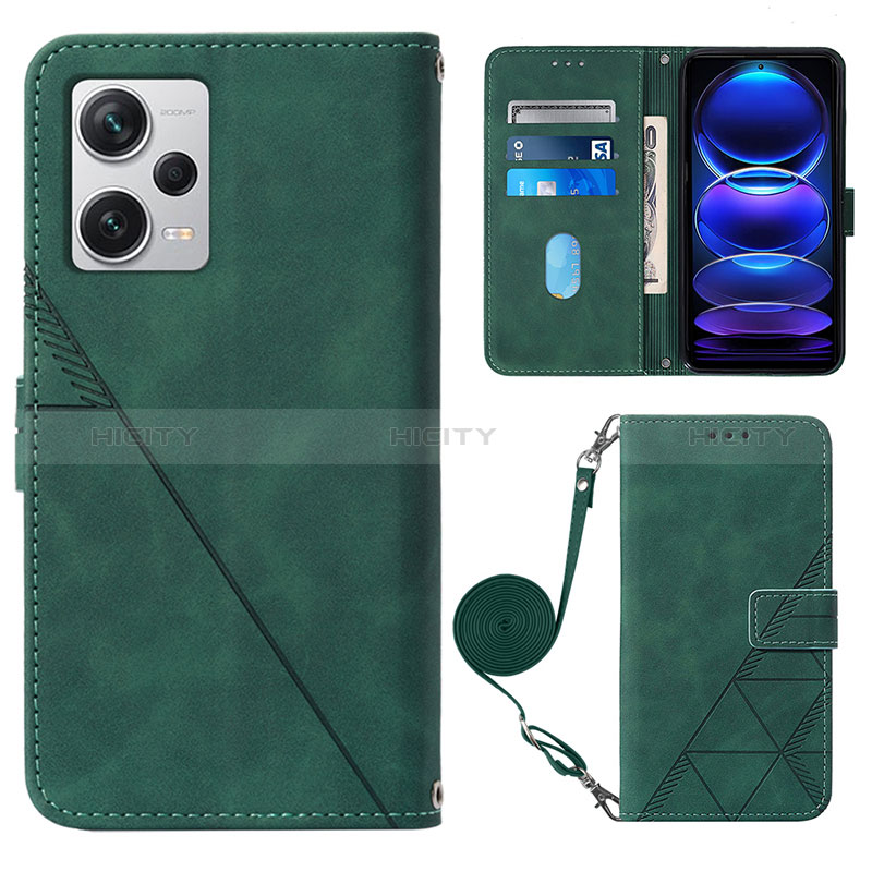 Funda de Cuero Cartera con Soporte Carcasa YB1 para Xiaomi Redmi Note 12 Explorer Verde