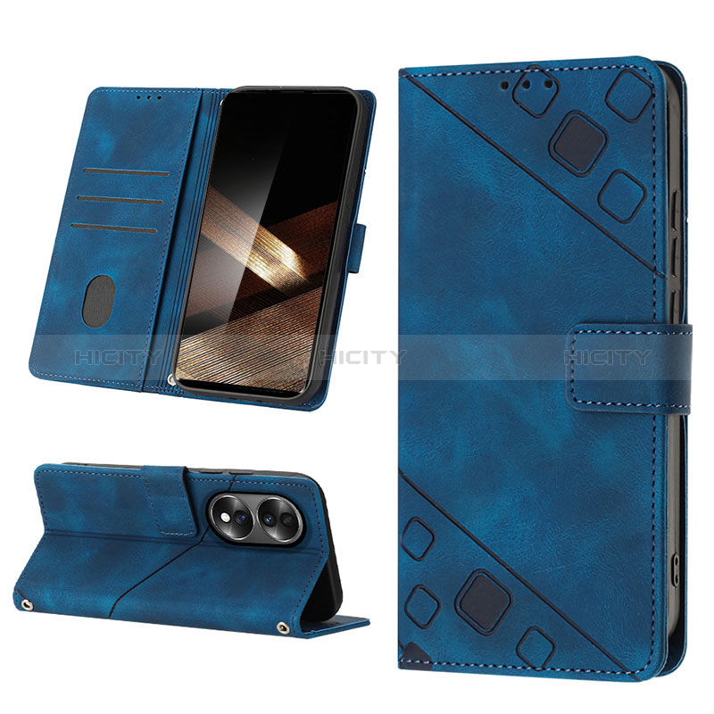 Funda de Cuero Cartera con Soporte Carcasa YB2 para Huawei Honor X7b