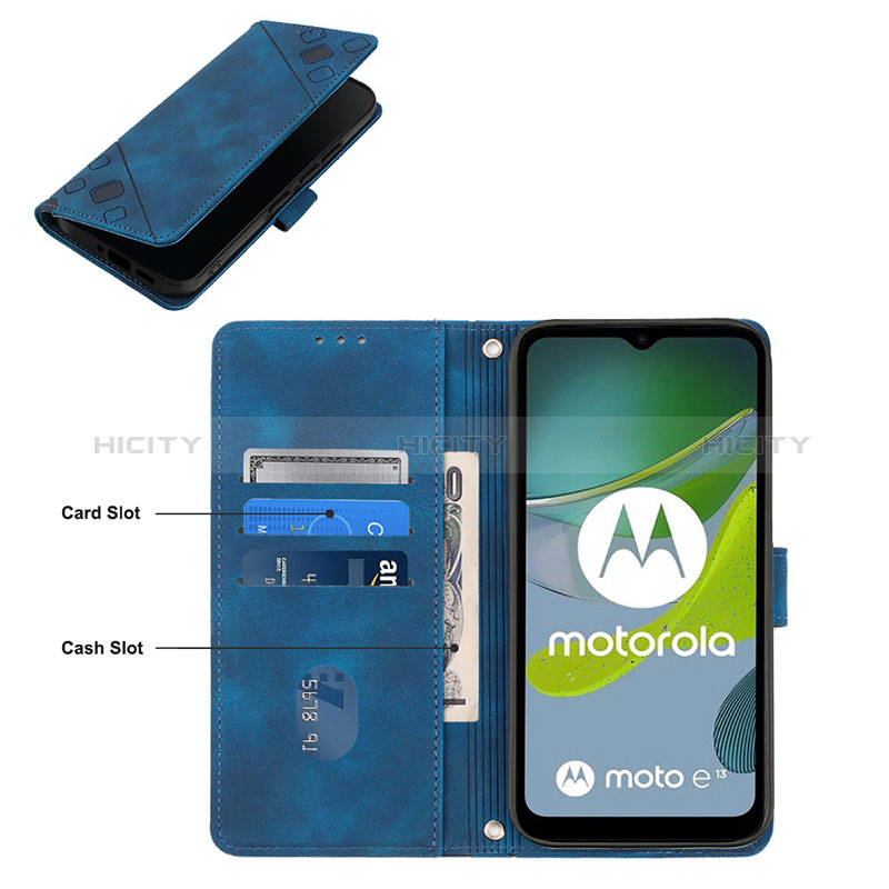 Funda de Cuero Cartera con Soporte Carcasa B08F para Motorola Moto