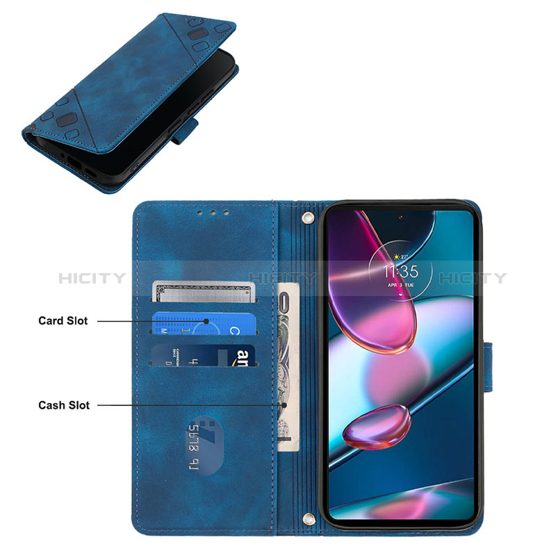 Funda de Cuero Cartera con Soporte Carcasa YB2 para Motorola Moto Edge 40 Pro 5G