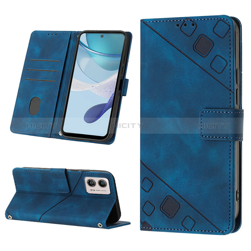 Funda de Cuero Cartera con Soporte Carcasa YB2 para Motorola Moto G53y 5G