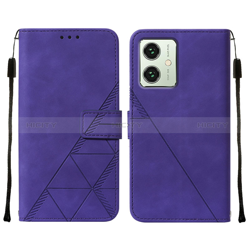 Funda de Cuero Cartera con Soporte Carcasa YB2 para Motorola Moto G54 5G