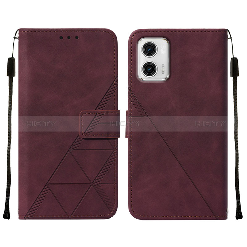 Funda de Cuero Cartera con Soporte Carcasa YB2 para Motorola Moto G73 5G