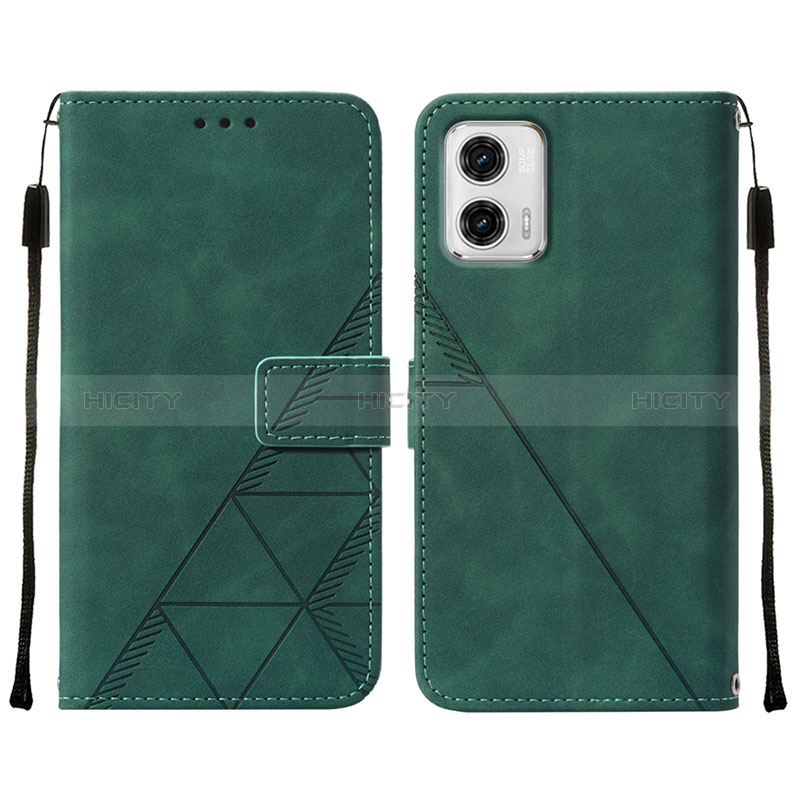 Funda de Cuero Cartera con Soporte Carcasa YB2 para Motorola Moto G73 5G