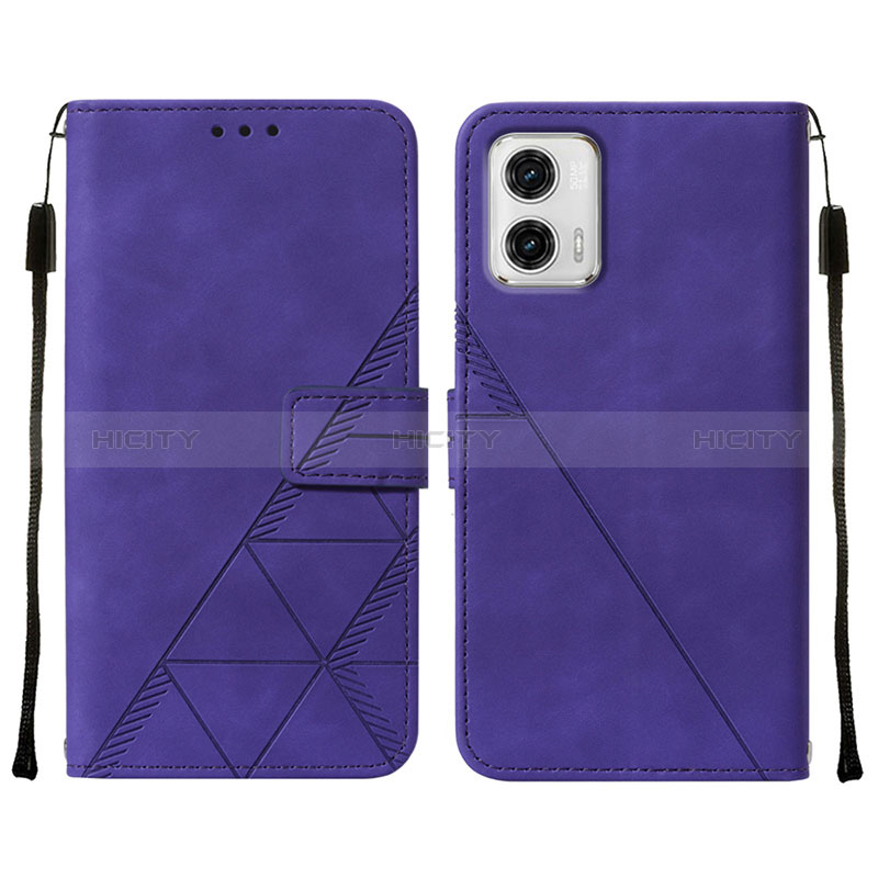 Funda de Cuero Cartera con Soporte Carcasa YB2 para Motorola Moto G73 5G