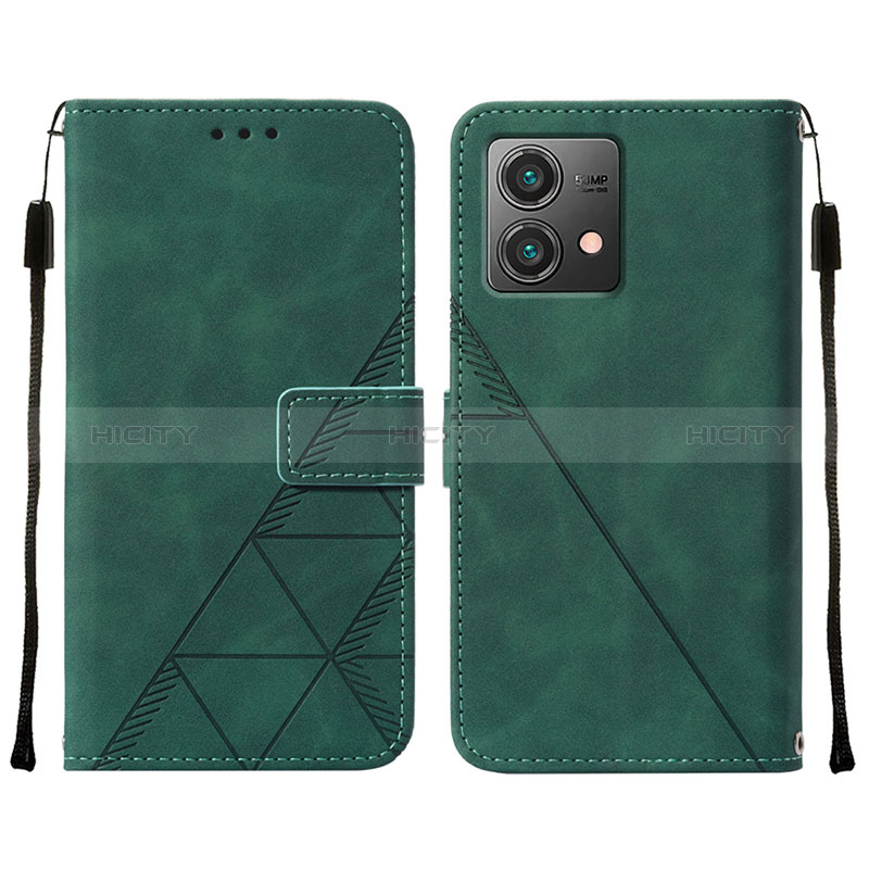 Funda de Cuero Cartera con Soporte Carcasa YB2 para Motorola Moto G84 5G Verde