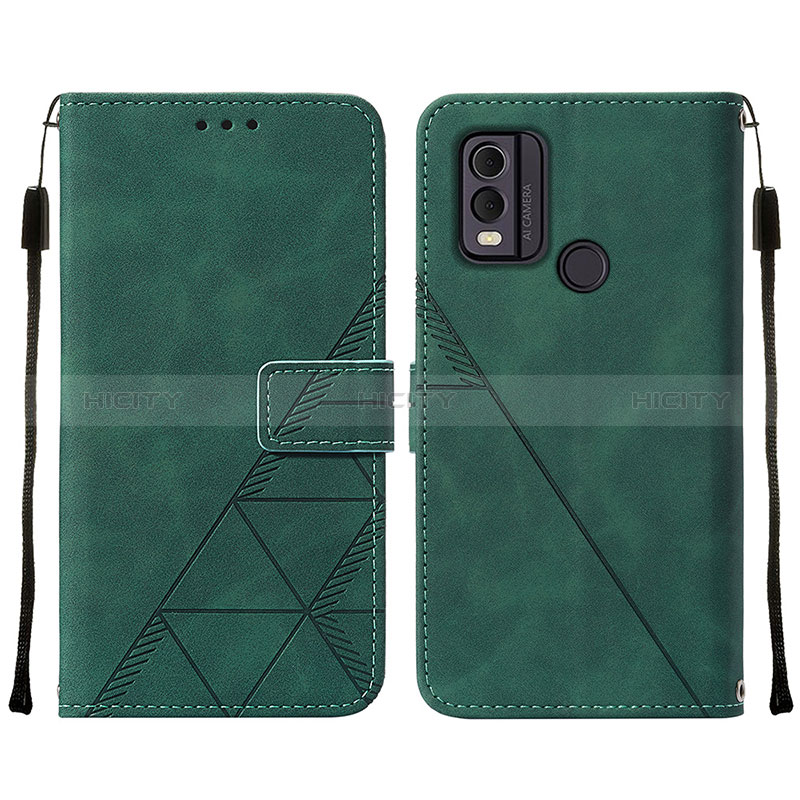 Funda de Cuero Cartera con Soporte Carcasa YB2 para Nokia C22 Verde