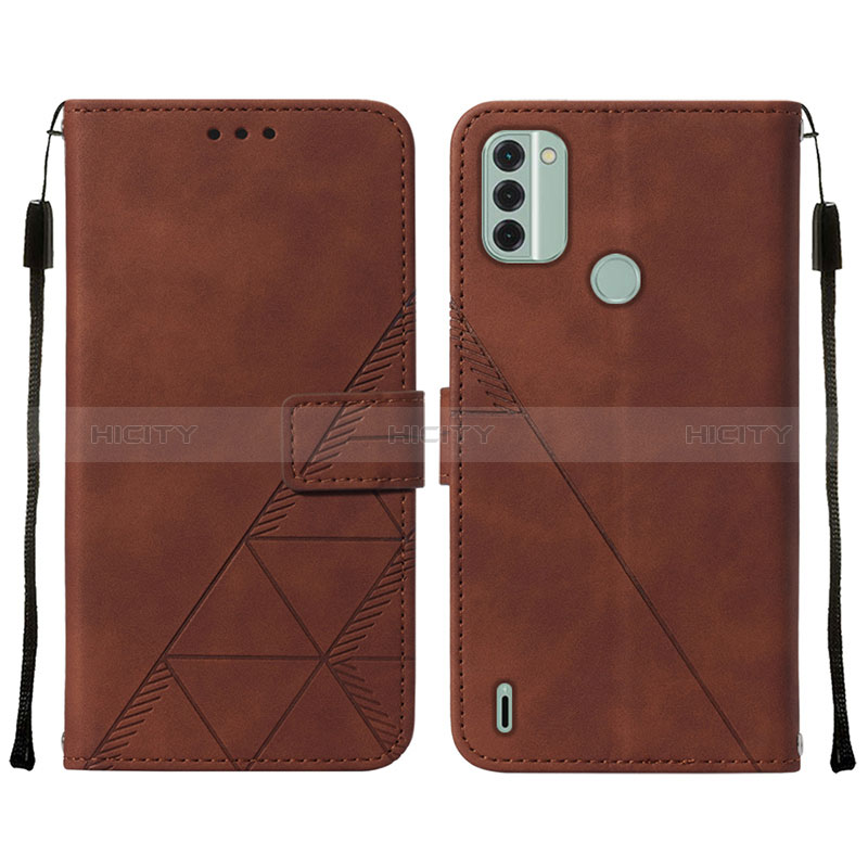 Funda de Cuero Cartera con Soporte Carcasa YB2 para Nokia C31 Marron