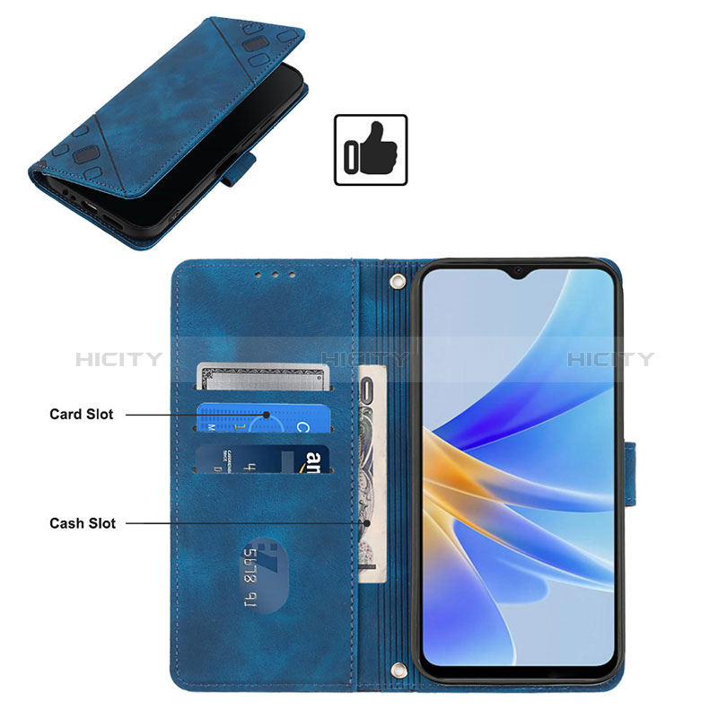 Funda de Cuero Cartera con Soporte Carcasa YB2 para Oppo A17