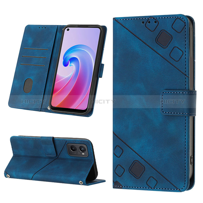 Funda de Cuero Cartera con Soporte Carcasa YB2 para Oppo A96 4G