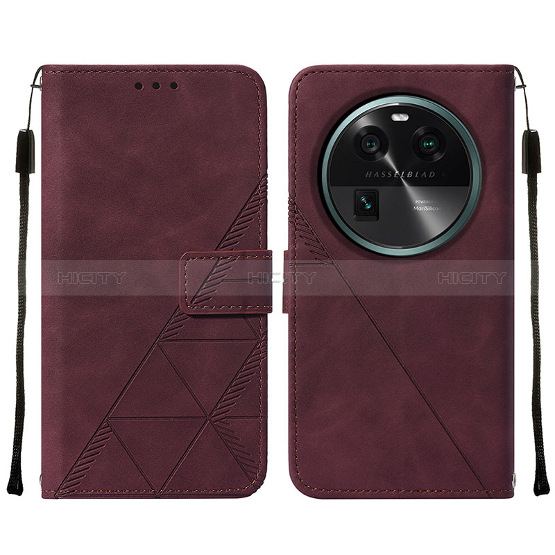 Funda de Cuero Cartera con Soporte Carcasa YB2 para Oppo Find X6 5G