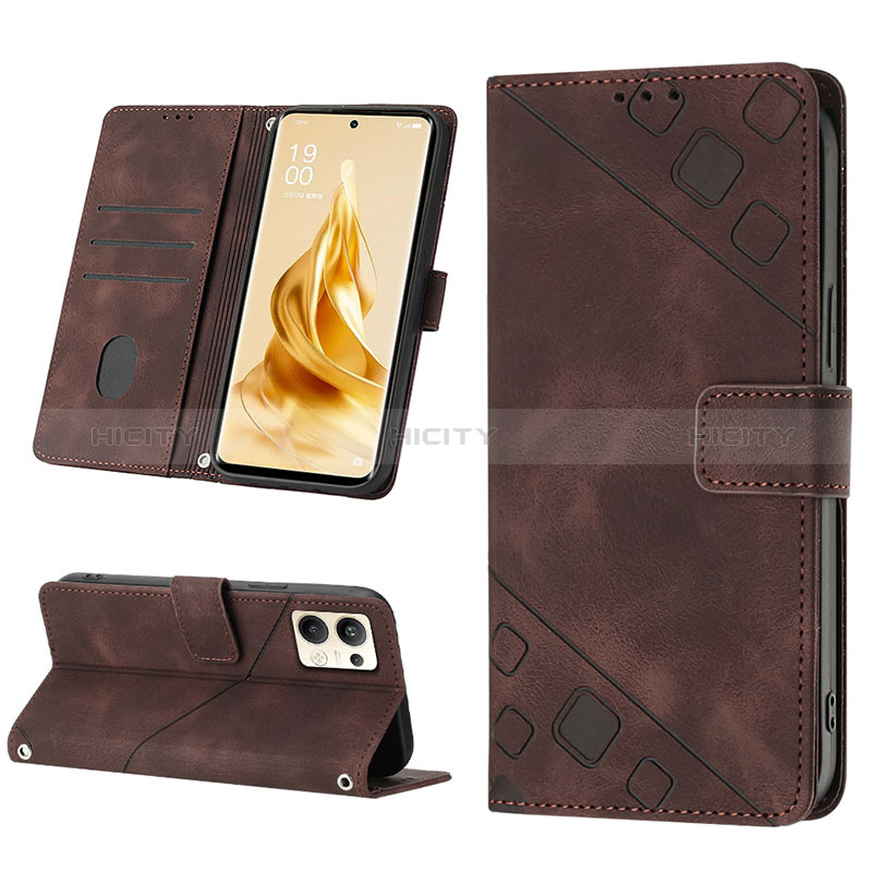 Funda de Cuero Cartera con Soporte Carcasa YB2 para Oppo Reno9 Pro+ Plus 5G