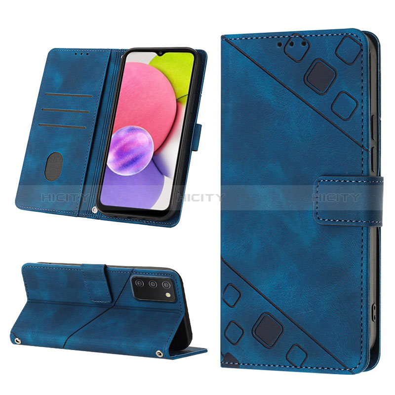 Funda de Cuero Cartera con Soporte Carcasa YB2 para Samsung Galaxy A03s