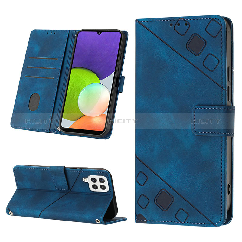 Funda de Cuero Cartera con Soporte Carcasa YB2 para Samsung Galaxy A22 4G