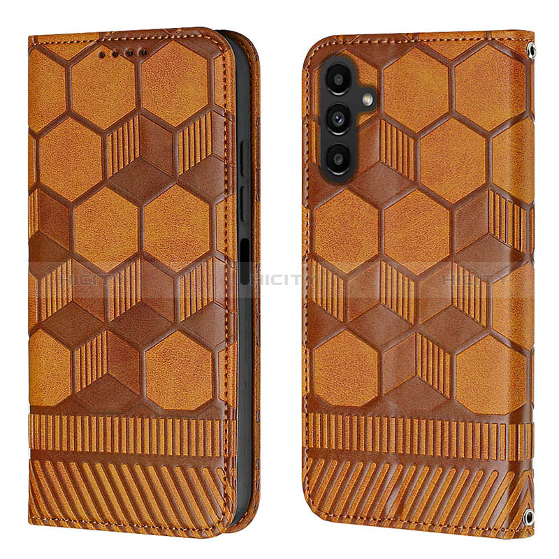 Funda de Cuero Cartera con Soporte Carcasa YB2 para Samsung Galaxy A34 5G Marron