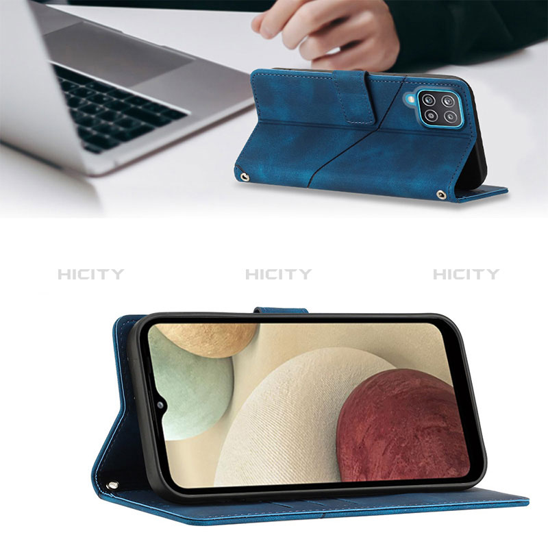 Funda de Cuero Cartera con Soporte Carcasa YB2 para Samsung Galaxy F12